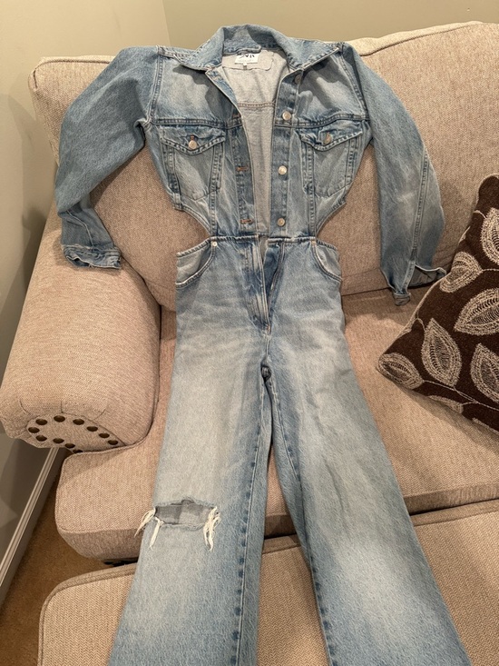 Zara Denim - Zara Light Blue Denim Women's Jumpsuit Overalls